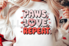 Paws love repeat PNG, Dog lover Sublimation PNG Product Image 2