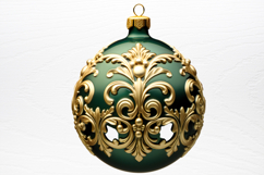 Vintage Green Christmas Clipart PNG Product Image 2