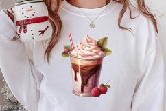Pink Christmas Coffee Sublimation Clipart, Christmas PNG Product Image 2