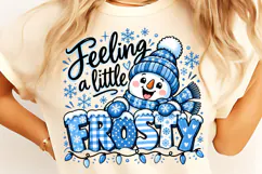 Feeling A Little Frosty PNG, Retro Frosty Christmas PNG Product Image 2