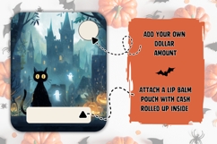 Spooky Halloween Castle Money Card, Black Cat Money Card Product Image 2