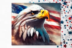 American Flag & Eagle | USA Skinny Tumbler Sublimation Product Image 2