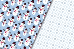 Snowman Digital Paper, Christmas Seamless Pattern. Product Image 2