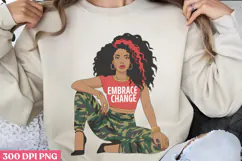 Empowering Black Girl Clipart PNG Product Image 1