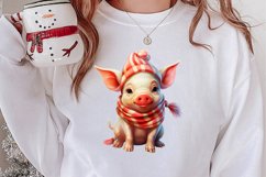 Christmas Farm Animals Sublimation Clipart Product Image 2