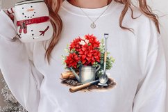 Watercolor Christmas Farm Clipart Product Image 2