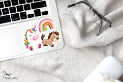 Cute unicorn stickers- 6 Variations Product Image 2