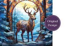 Christmas Deer Sublimation Design, Christmas Tumbler Wrap Product Image 2