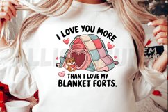I love you more than I love my blanket forts Sublimation PNG Product Image 2