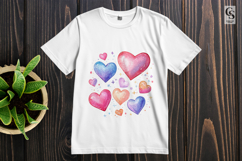 Galaxy Heart Shapes Clipart Sublimation PNG Product Image 2