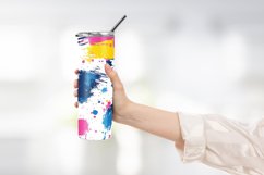 Colorful abstract splashes tumbler wrap sublimation design Product Image 2