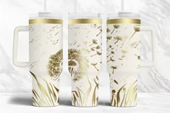 40oz Tumbler laser svg Dandelions wrap | Flowers wrap Product Image 3