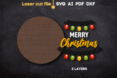 Merry Christmas Lights SVG laser cut file for Glowforge Product Image 2