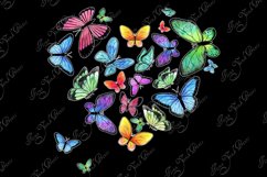 Butterflies heart illustration | Summer sublimation PNG Product Image 3