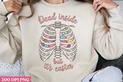 Dead inside but it&#039;s easter PNG, Skeleton Ea Product Image 1