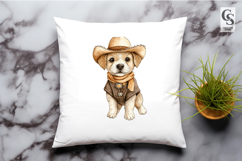 Cute Cowboy Dog Clipart PNG Product Image 2