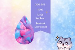 Liquid Teardrop Earring Sublimation, Fluid Art Earring Product Image 2