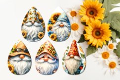 Gnome &amp; sunflowers | 5 Teardrop earring sublimation designs Product Image 2