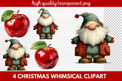 4 Whimsical Christmas Clipart featuring cute holiday charact Product Image 1