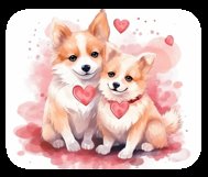 Dog Valentine's Day Sublimation Mouse Pad PNG Bundle Product Image 3