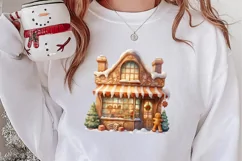 Christmas Santa House Clipart, Christmas PNG Product Image 2