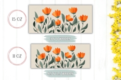 Floral Mug Design, Spring Mug, Abstract Flowers Mug Wrap Product Image 2