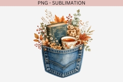 Autumn denim pocket png design for T-shirts Product Image 4