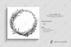 Floral frame on White Background Product Image 1