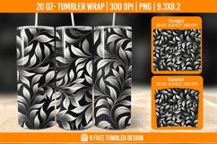 Leaf Tumbler Wrap Designs, Sublimation Wrap Product Image 1