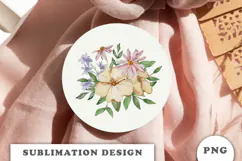 Watercolor Flowers Bouquet png Product Image 2
