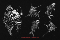 10 Bundle Dark Art Death Fish Bone Sea Ocean Skeleton Skull Product Image 3