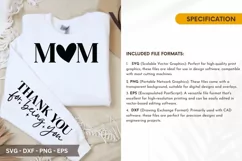 MOM SVG - Mother's Day Sleeve T shirt Design Product Image 2