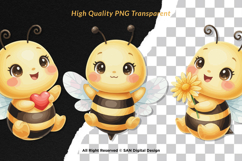 15 Bundle Watercolor Cute Girl Bee Baby Honey Sting Fly Buzz Product Image 2