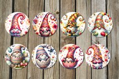 Easter gnome | 8 round earring sublimation designs Product Image 2