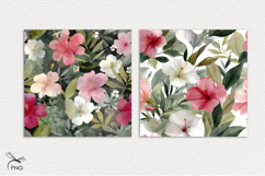 Hibiscus flowers digital paper Product Image 2