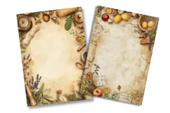 Rustic Recipe Junk Journal Pages Product Image 2