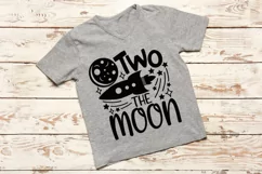 Two The Moon Svg, 2nd Birthday Svg, Two Birthday Svg. Product Image 3