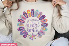 You make my heart smile PNG, Sunflower Sublimation PNG Product Image 3