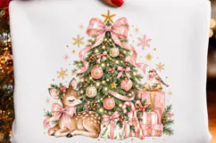 Pink Coquette Christmas PNG, Pretty Little Christmas Tree PN Product Image 2