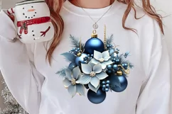 Blue Christmas Ornaments Clipart, Christmas PNG Product Image 2