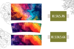 Fluid Art Tumbler Template, Colorful 40 Oz Tumbler Design Product Image 2