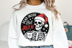 Dead Inside but Jolly AF Svg | Christmas Svg | Shirt Svg Product Image 2