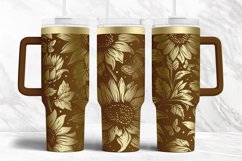 40oz Tumbler laser svg wrap|Sunflowers and Butterflies Product Image 3