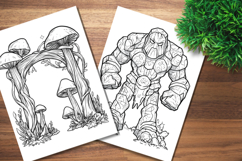 10 Mythical Creatures &amp; Fantasy Worlds Coloring Icons PNG Product Image 2