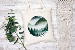 Watercolor Forest Illustration, Cartoon Forest PNG Product Image 2