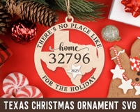 Texas Christmas 2025 Ornaments SVG, Glowforge Laser Cut File Product Image 2