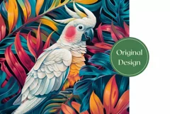 Cockatoo Tumbler Sublimation, Tropical Birds Tumbler Design Product Image 2