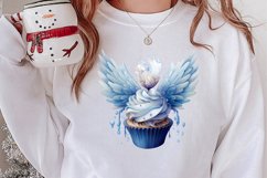 Blue Christmas Watercolor Clipart, Blue Christmas Sublimatio Product Image 2