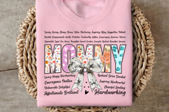 Floral Mommy Coquette Bow PNG | Mother&#039;s Day PNG Product Image 1