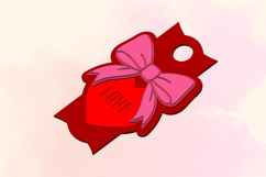Heart with Bow, 40 OZ Tumbler, Topper for 3D Printing Product Image 2